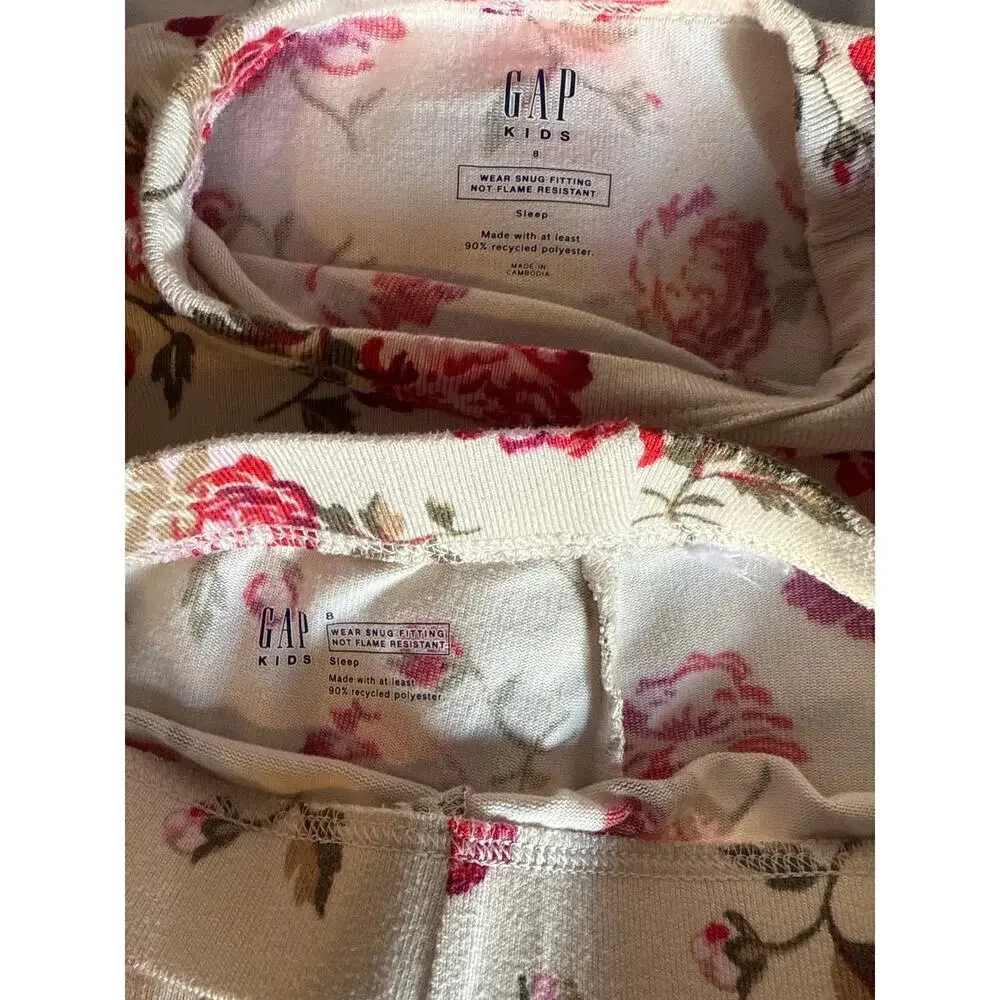 GAP KIDS 2pc floral pajama set size 8